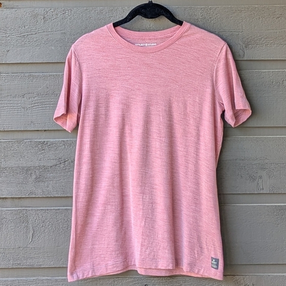 Artilect Studio Mauve Pink Short Sleeve Merino Wool Tencel T-Shirt Size Small - Picture 8 of 8